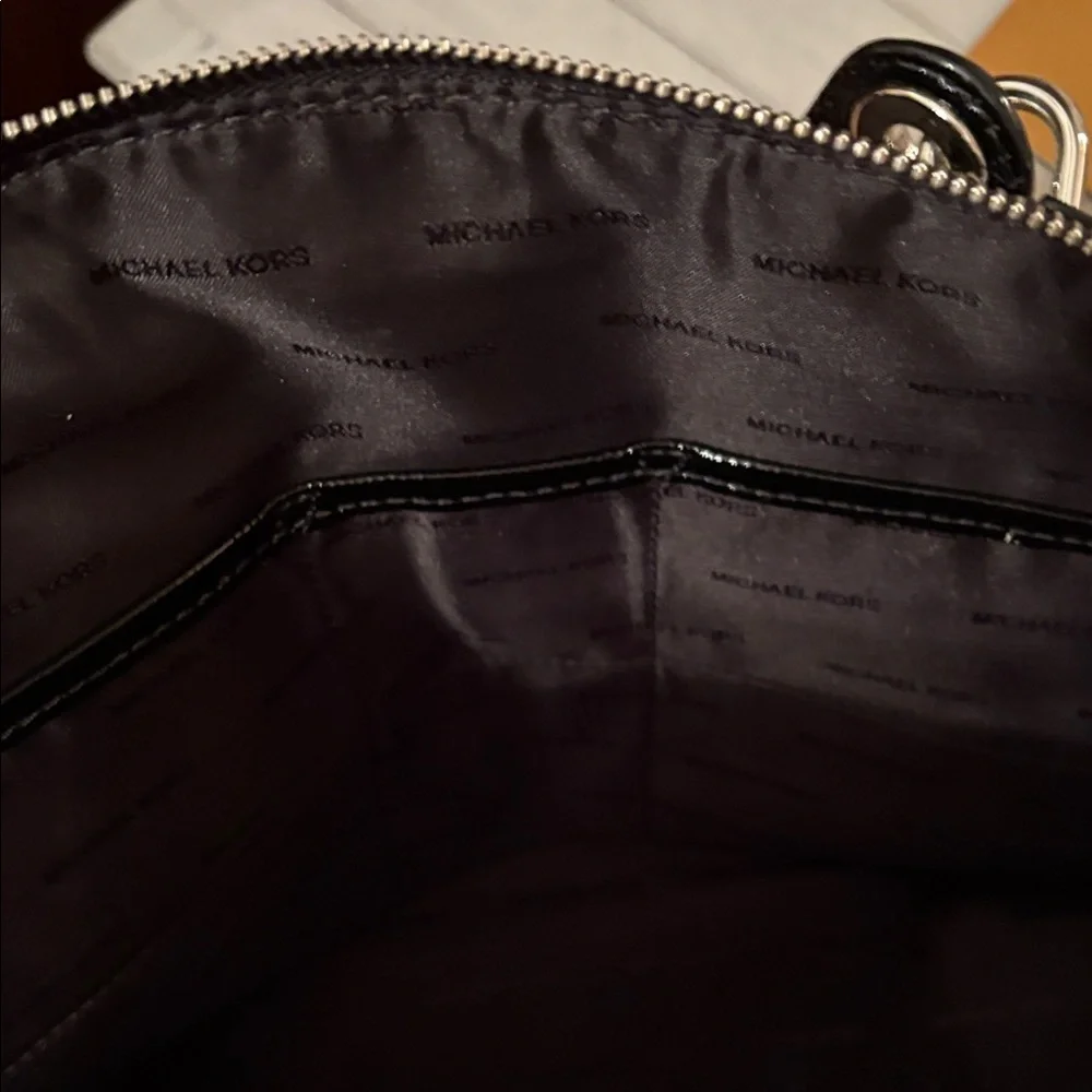 Michael Kors Sadie patent leather Black Satchel